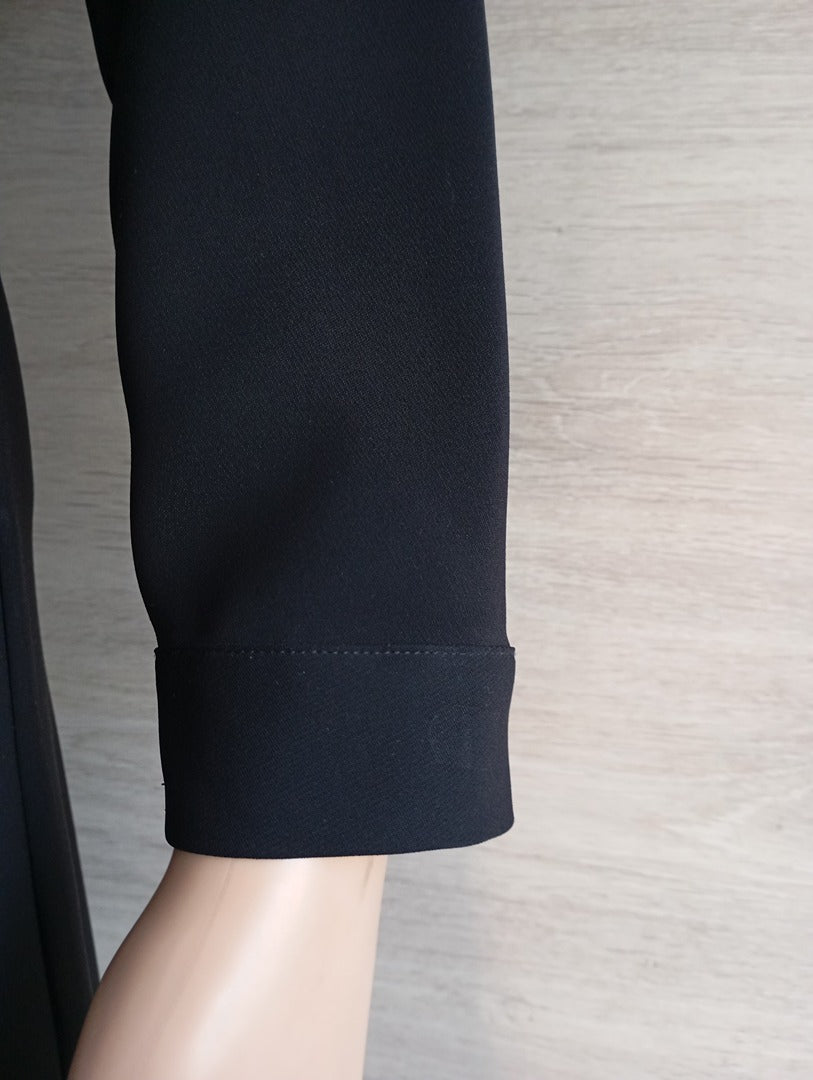 Robe courte chemise - manches longues - Zara - Xs - Noir - Très bon état