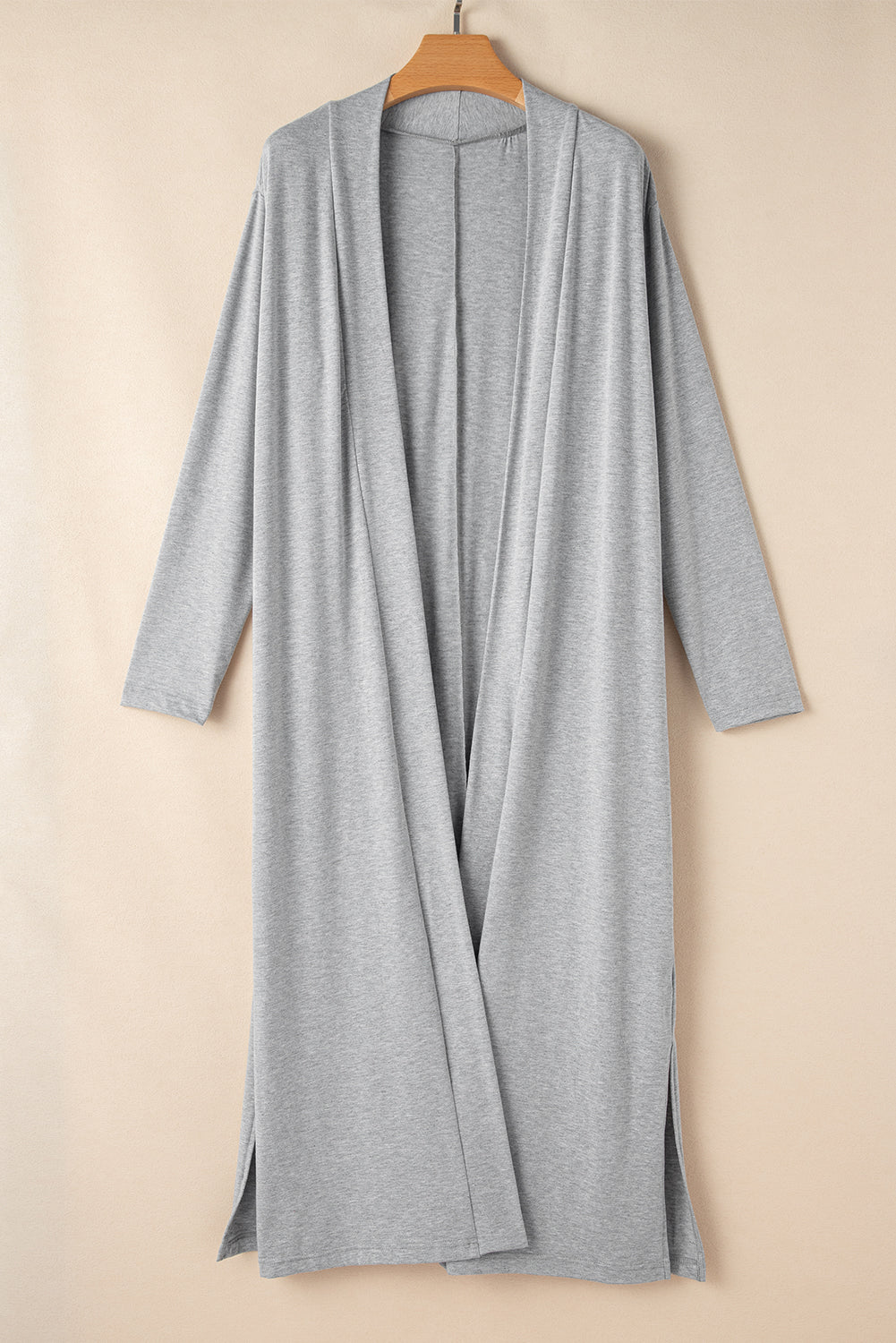 Ensemble loungewear cardigan long fendu et pantalon skinny