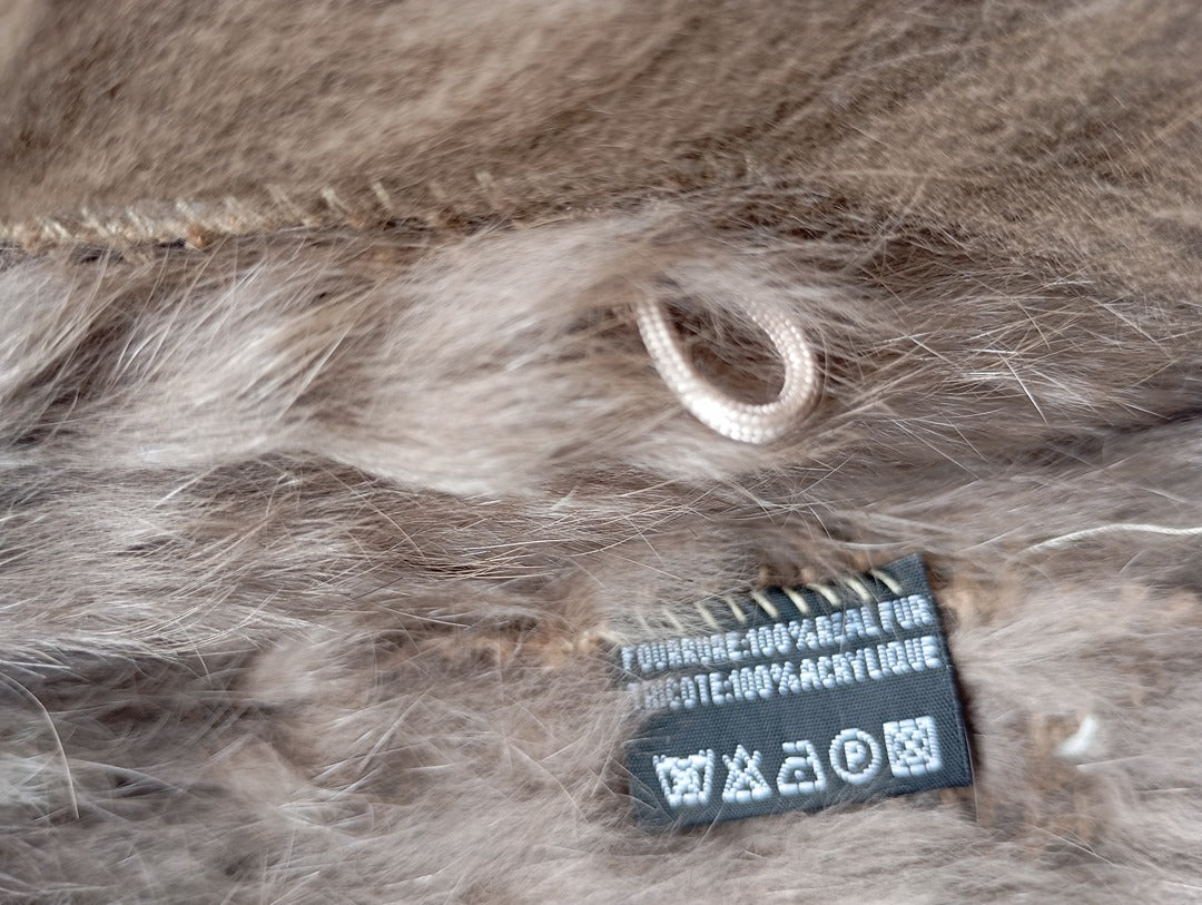 Gilet sans manches en fourrure naturelle - M - Très bon état