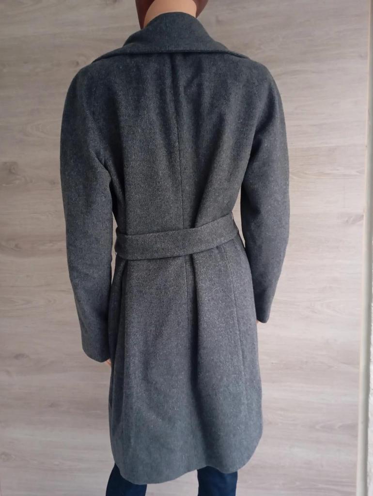 Superbe manteau gris en laine avec ceinture - Taifun - taille L/xl