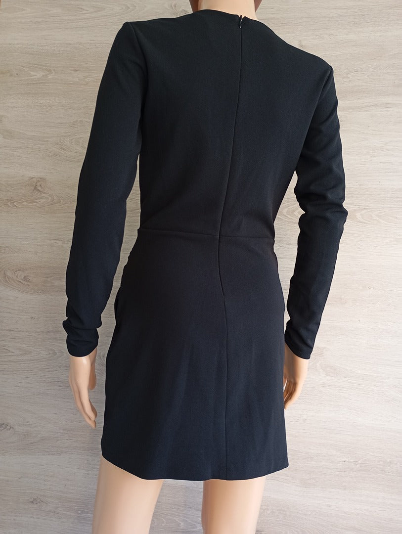 Robe courte manches longues - Zara - S - Noir - Neuf avec étiquette