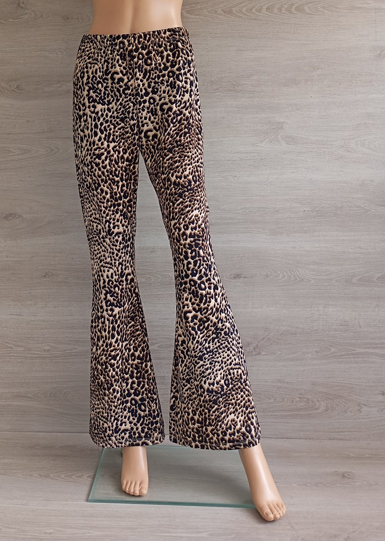 Pantalon flare Undiz - M - Marron/léopard - Très bon état
