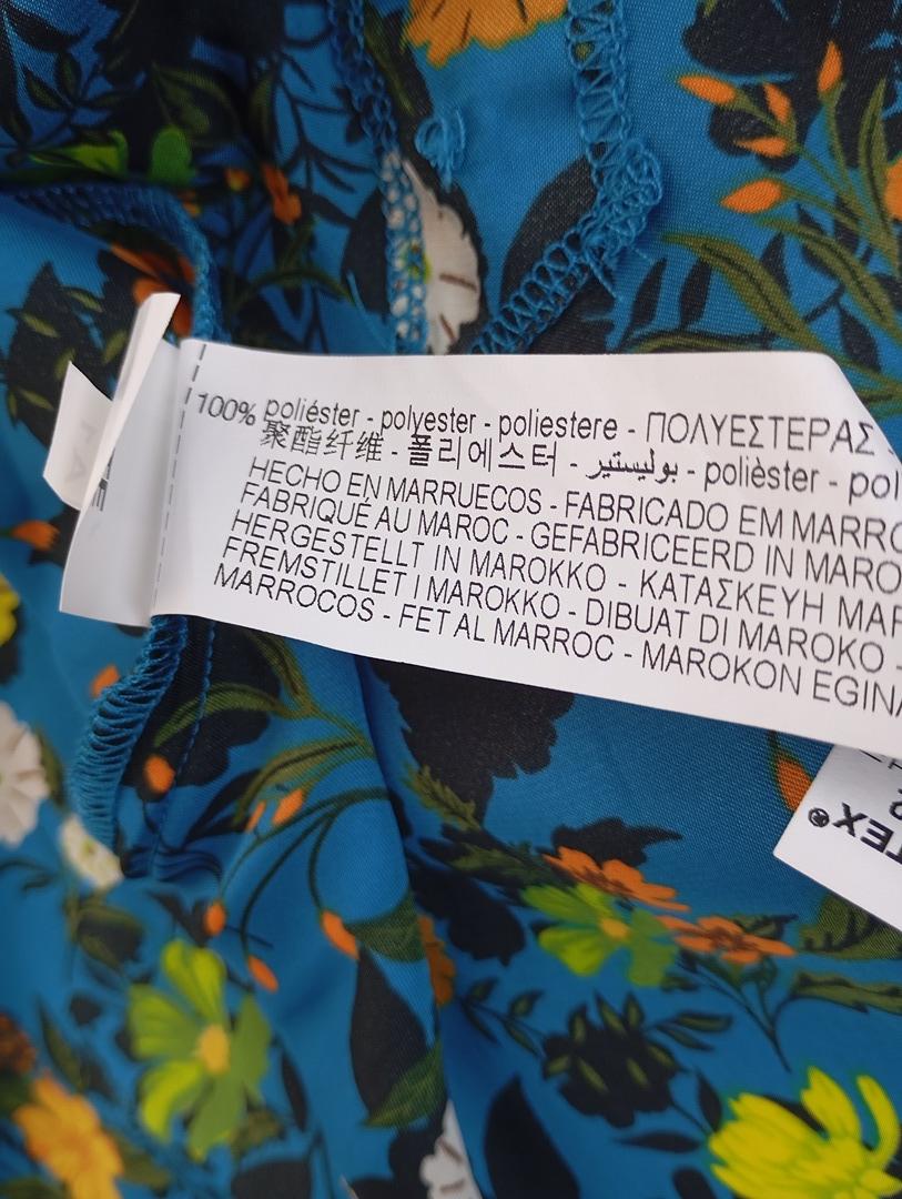 Robe courte Zara - S - Bleu fleuri - Neuf avec étiquette