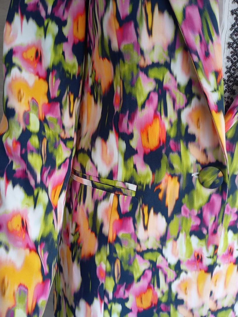 Blazer - veste - femme multicolore taille S en excellent état - cocktail - manches longues - motifs