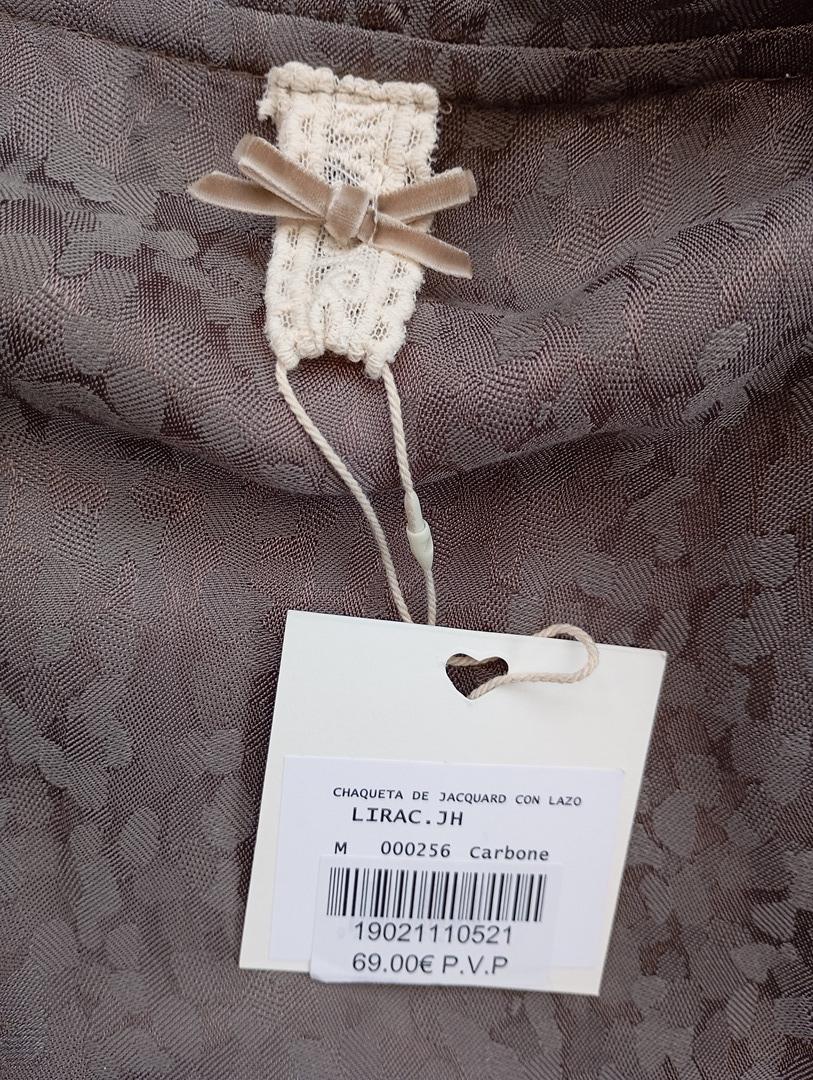 Blouse jacquard Nkn Nekane - M - Gris - Neuf - manches longues - 100% viscose