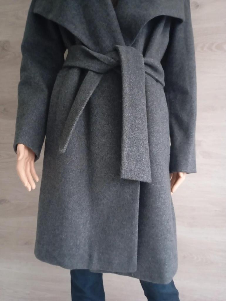 Superbe manteau gris en laine avec ceinture - Taifun - taille L/xl