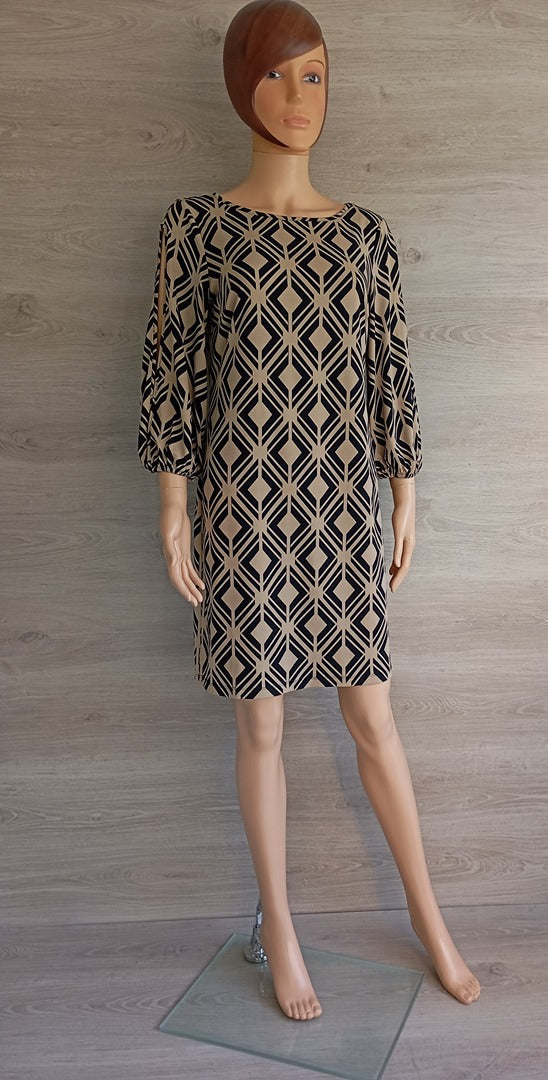 Robe manches longues - En Focus Studio - 36 - Noir/crème - Très bon état