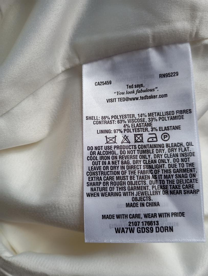 Robe Ted Baker - 36 - Blanc - Très bon état