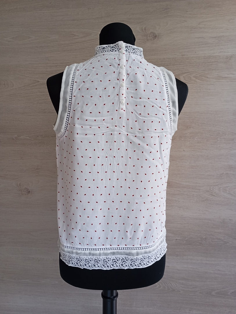 Blouse sans manches - Promod - 38 - Blanc - Très bon état