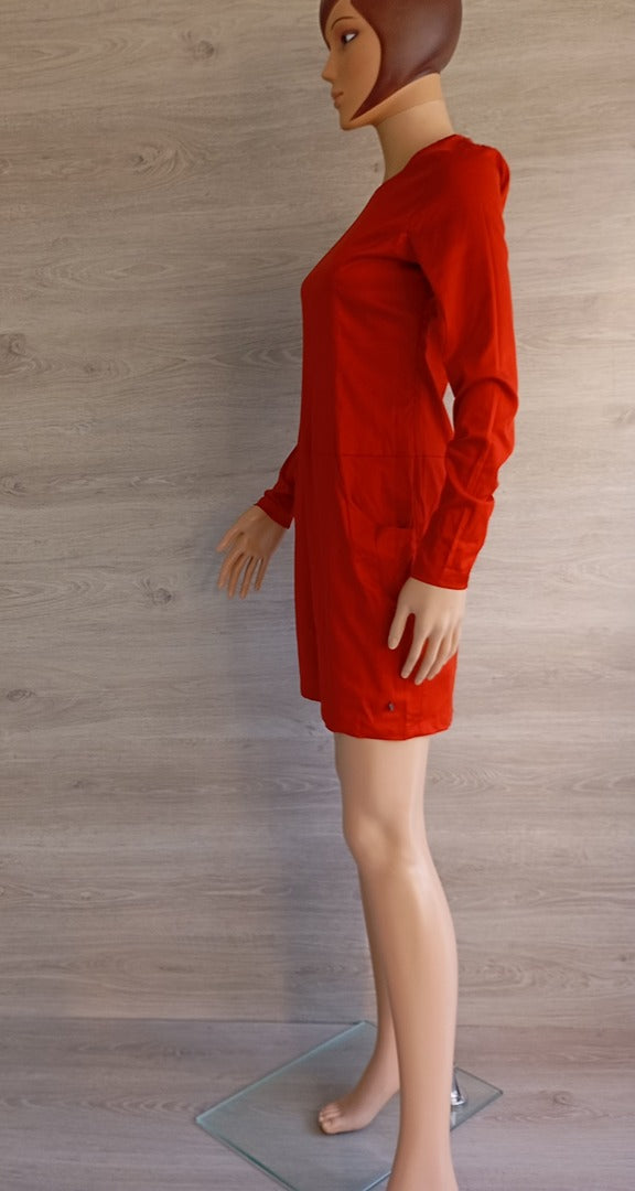 Robe courte - manches longues - Skunkfunk Madge - M - Rouge/orangé - Neuf avec étiquette