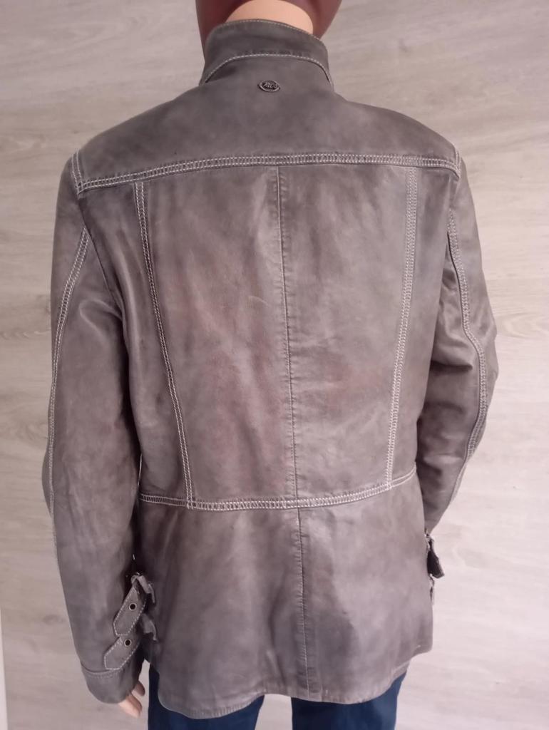 Jolie veste femme - en cuir véritable - Mcs - beige sable - style vintage américain - taille L/xl