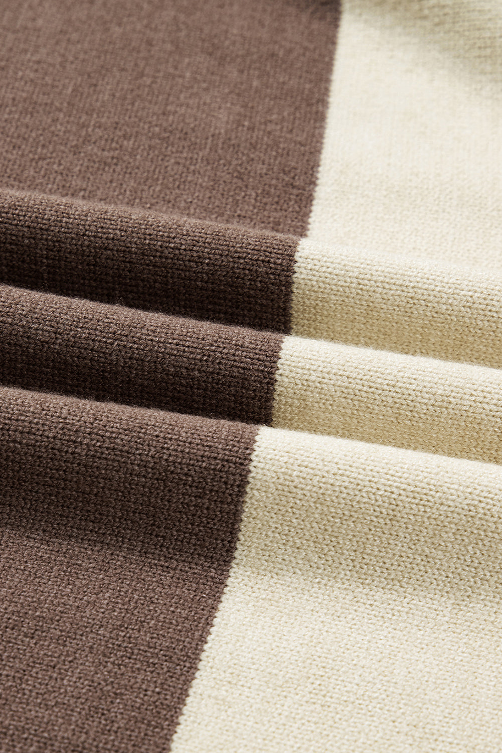 Pull Colorblock Col Rond — Épaules Tombantes