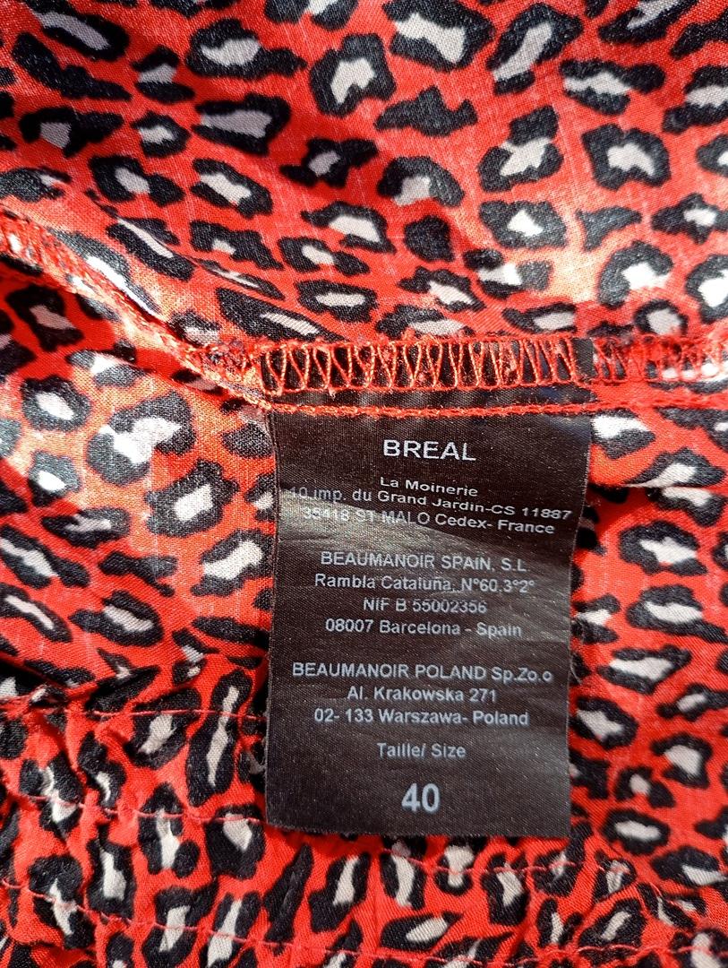 Blouse Bréal - 40 - Rouge - Très bon état - viscose