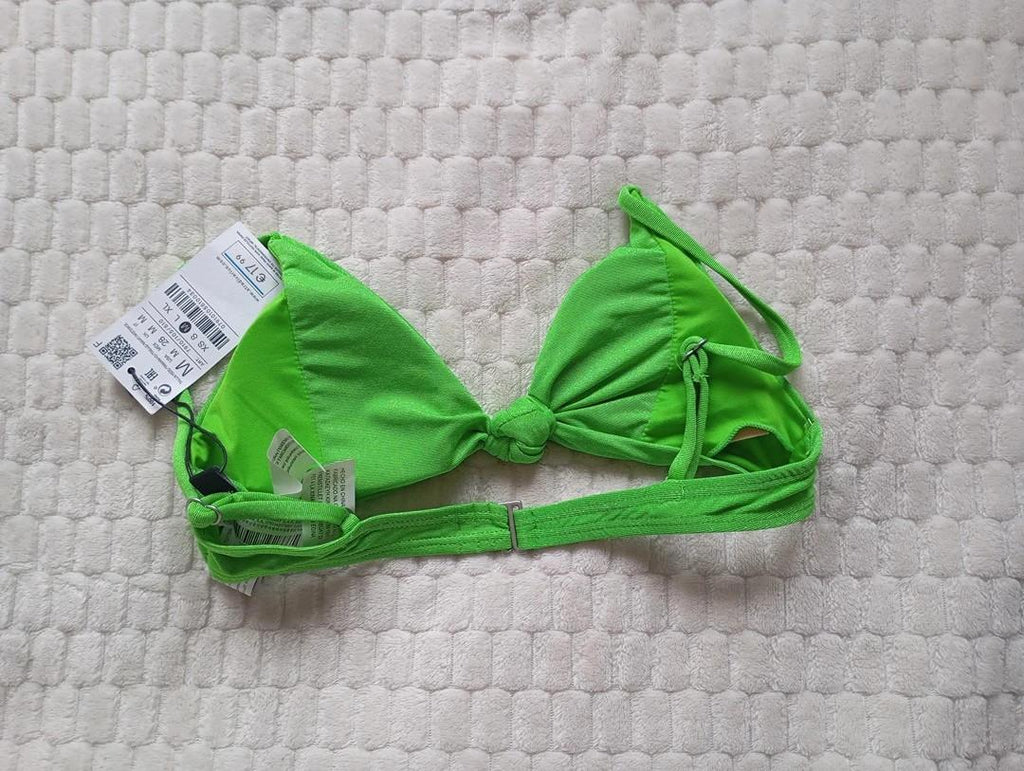 Haut de maillot de bain 🌸 strdivarius 🌸 M - Vert - Neuf - coupe triangle avec noeud décoratif