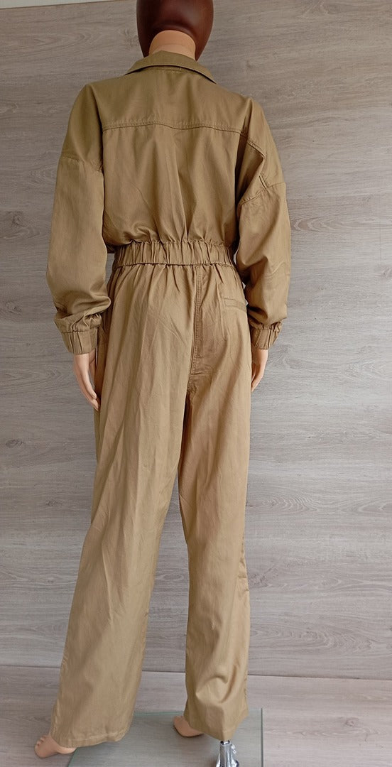 Combinaison pantalon manches longues 🌸 Salsa 🌸 L - Khaki - ceinturée - 100% lyocell