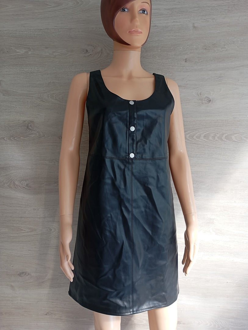 Robe courte Cache Cache - S - Noir - Très bon état - similicuir