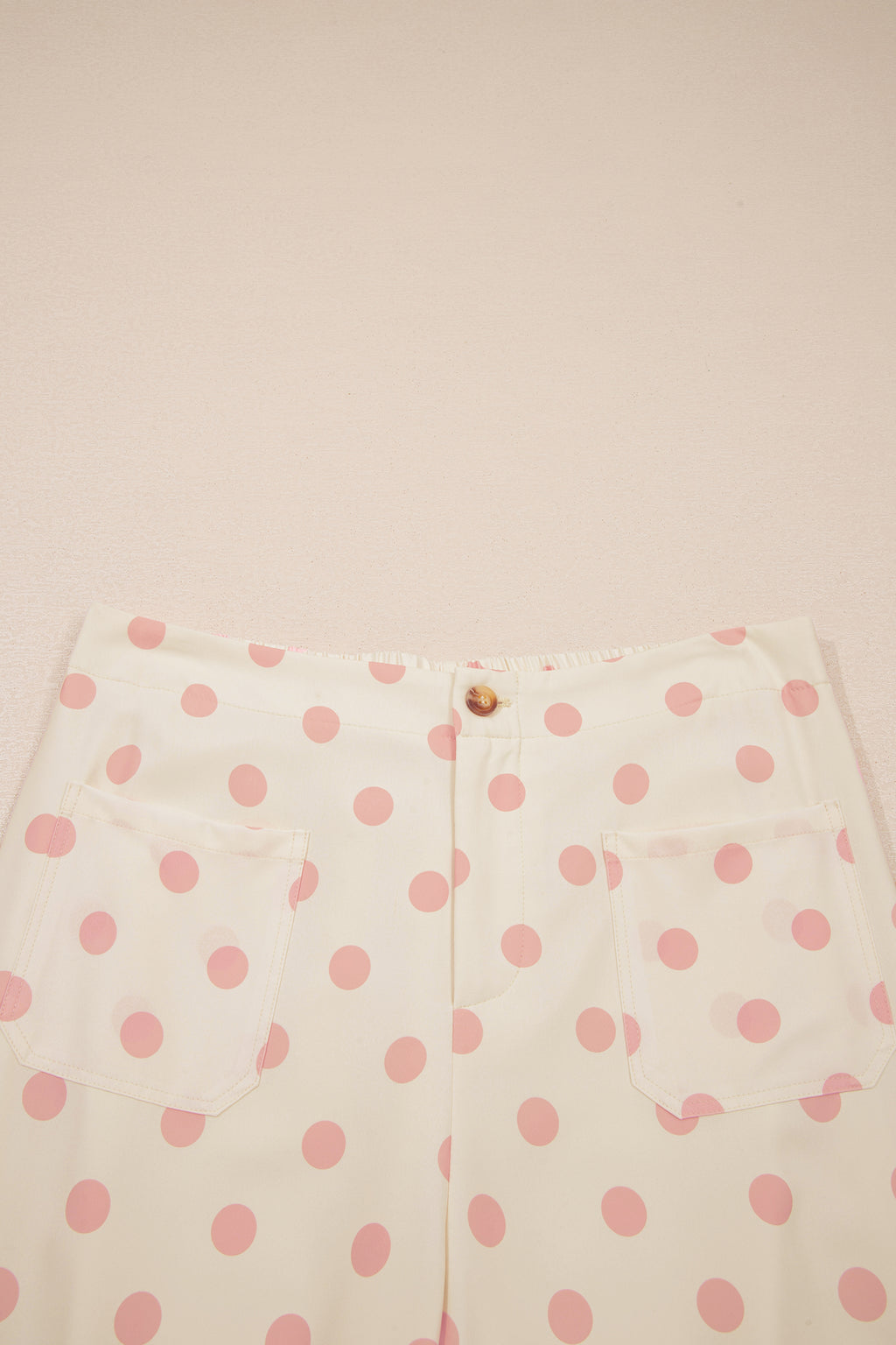 Pantalon à pois – coupe droite taille mi-haute
