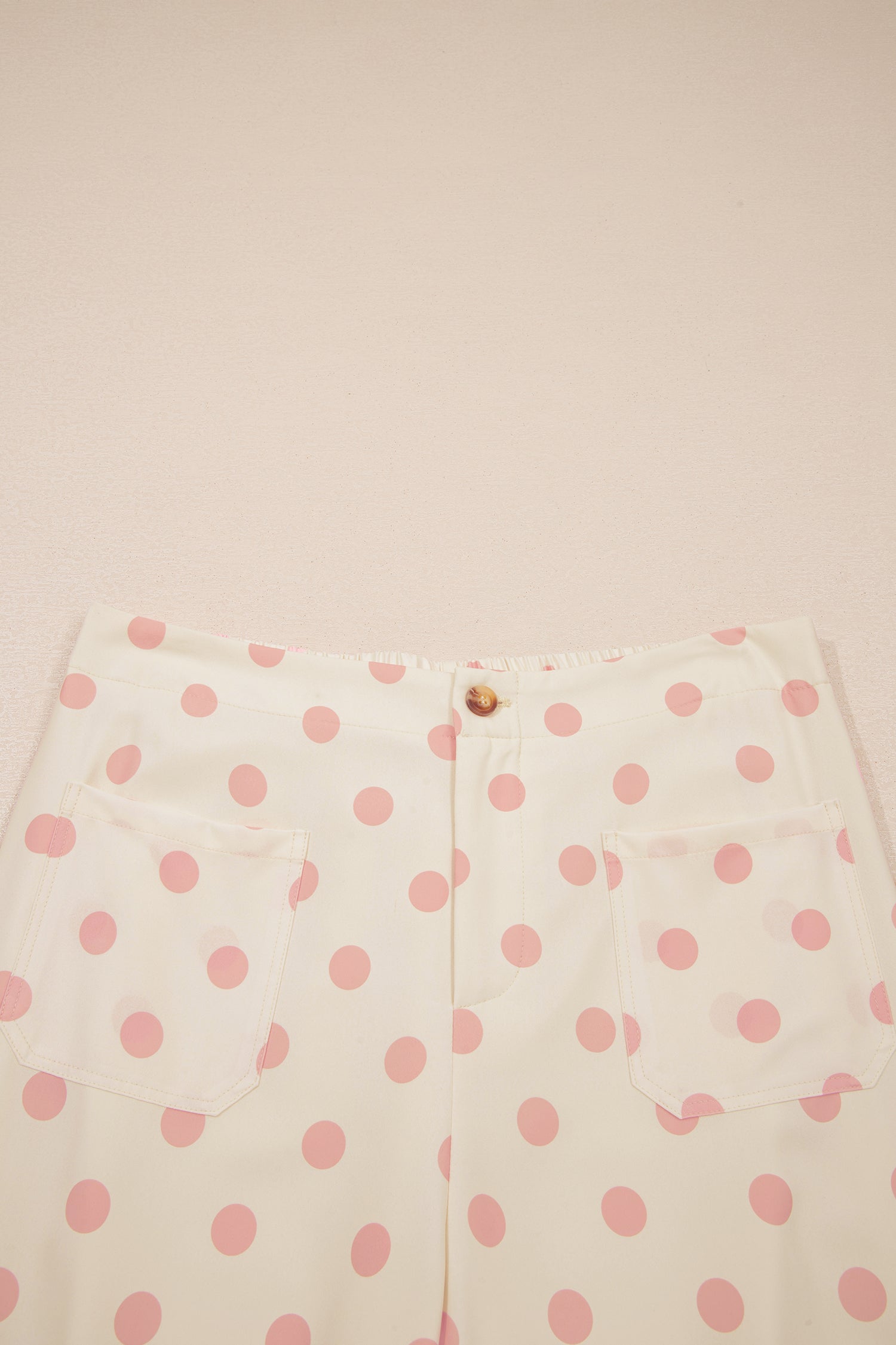 Pantalon à pois – coupe droite taille mi-haute