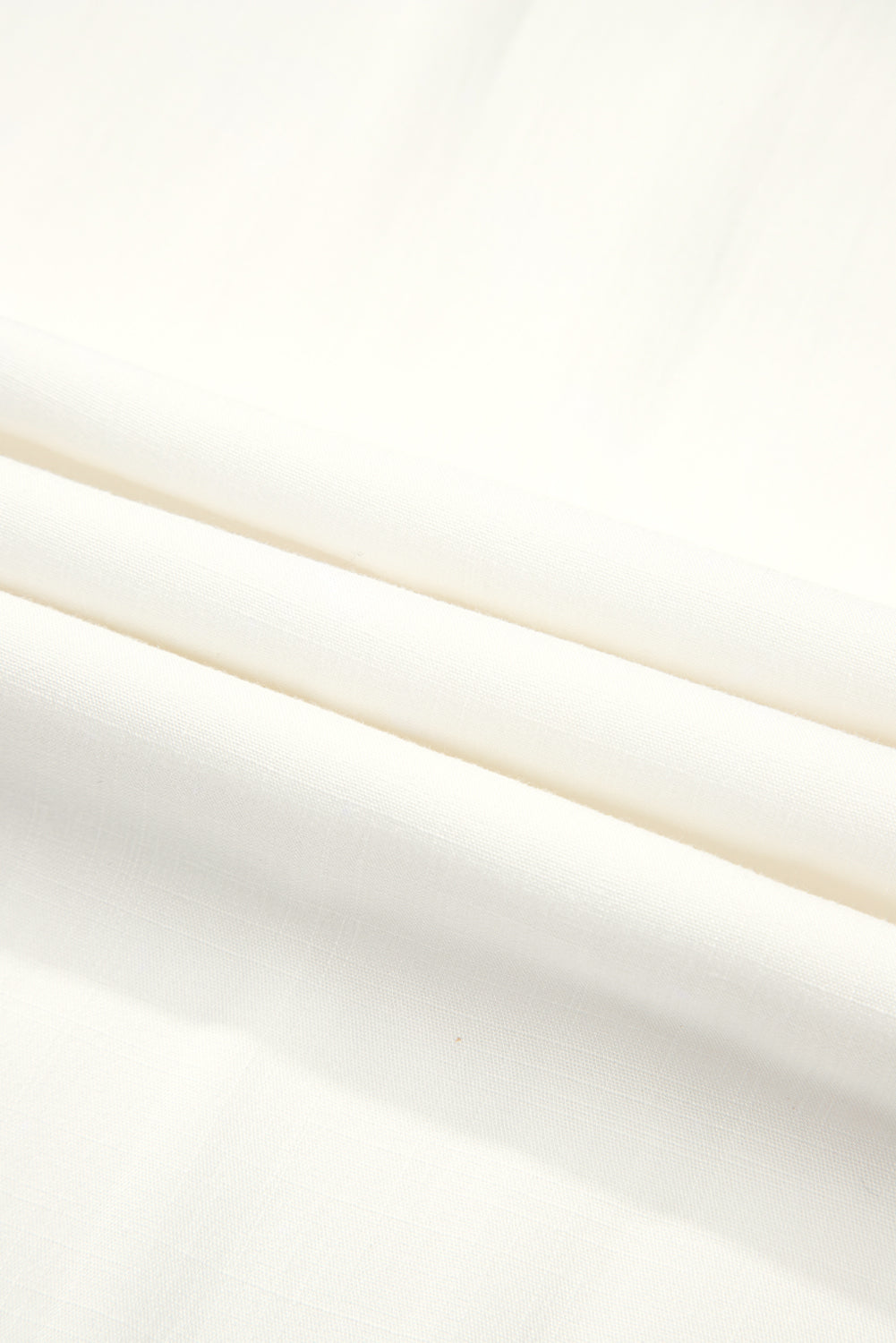 Pantalon Large Blanc Plissé – 100% Viscose & Cordon de Serrage