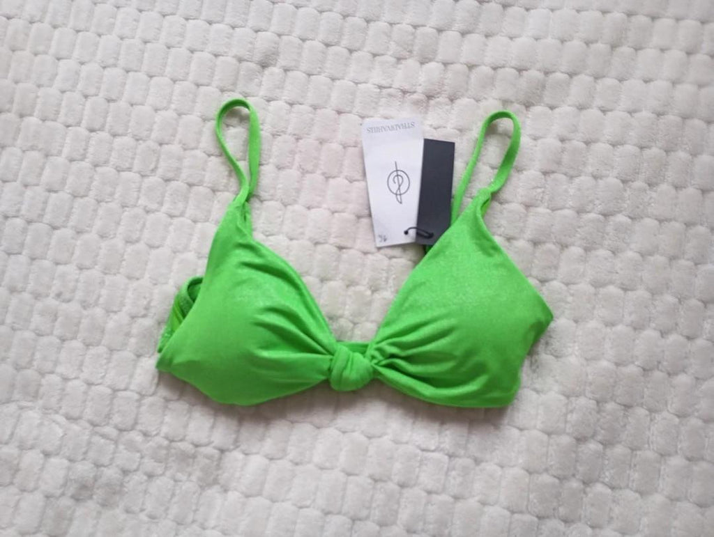 Haut de maillot de bain 🌸 strdivarius 🌸 M - Vert - Neuf - coupe triangle avec noeud décoratif