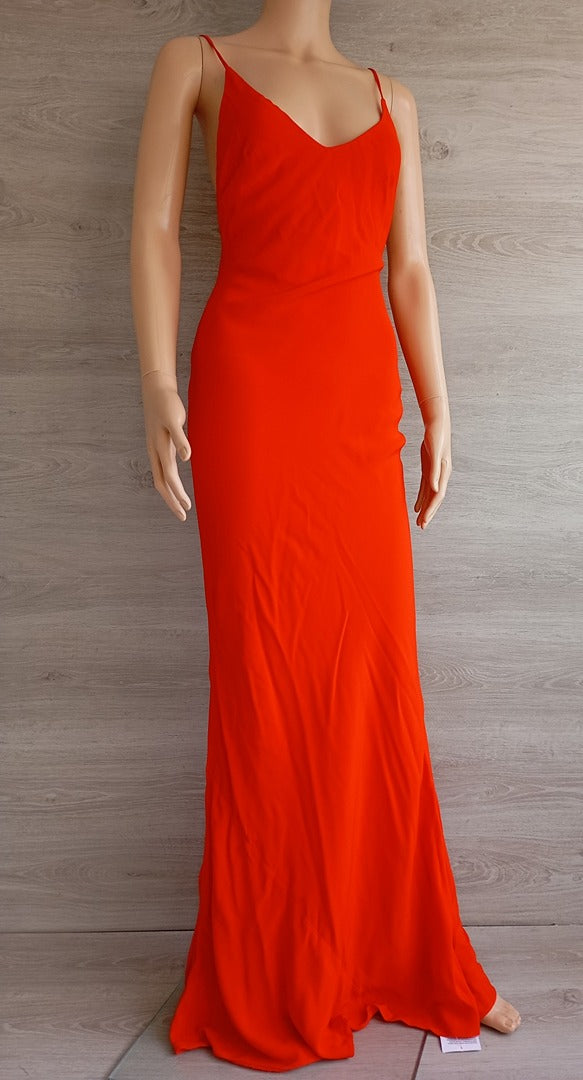 Magnifique robe longue dos nu Asos taille 32 - Rouge - neuve - 100% viscose