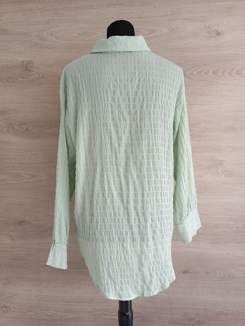 Chemise plissée manches longues - S - Menthe - Très bon état