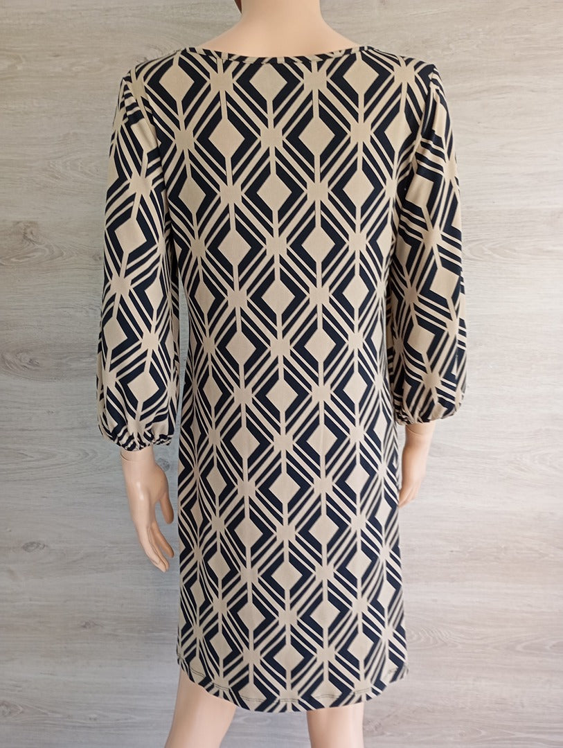 Robe manches longues - En Focus Studio - 36 - Noir/crème - Très bon état