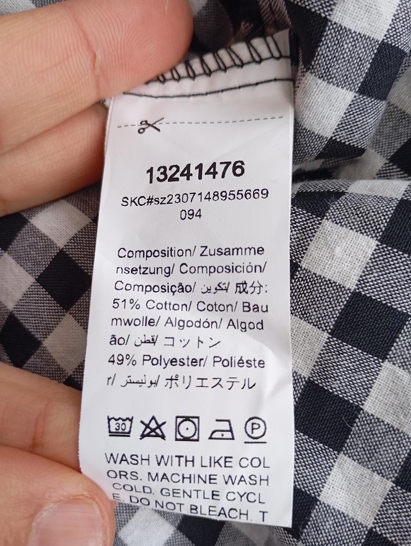 Robe Shein Fit+ - 56/58 - Noir - Manches longues - motif vichy