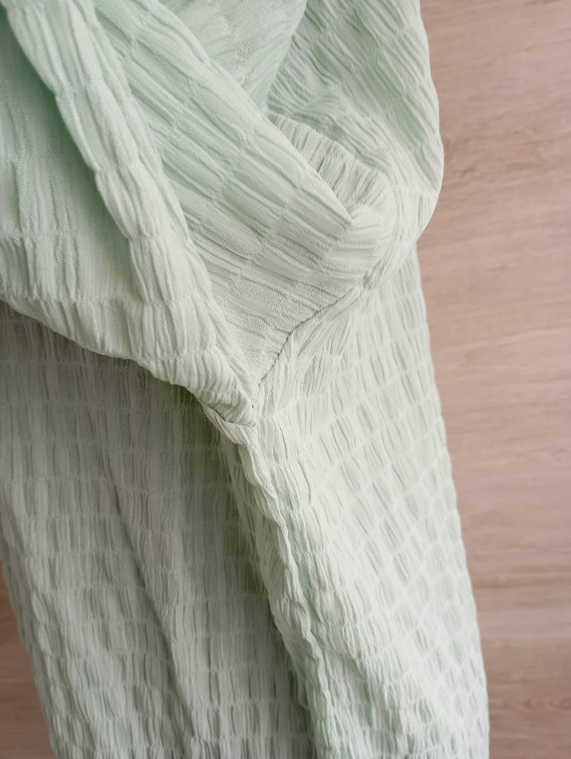 Chemise plissée manches longues - S - Menthe - Très bon état