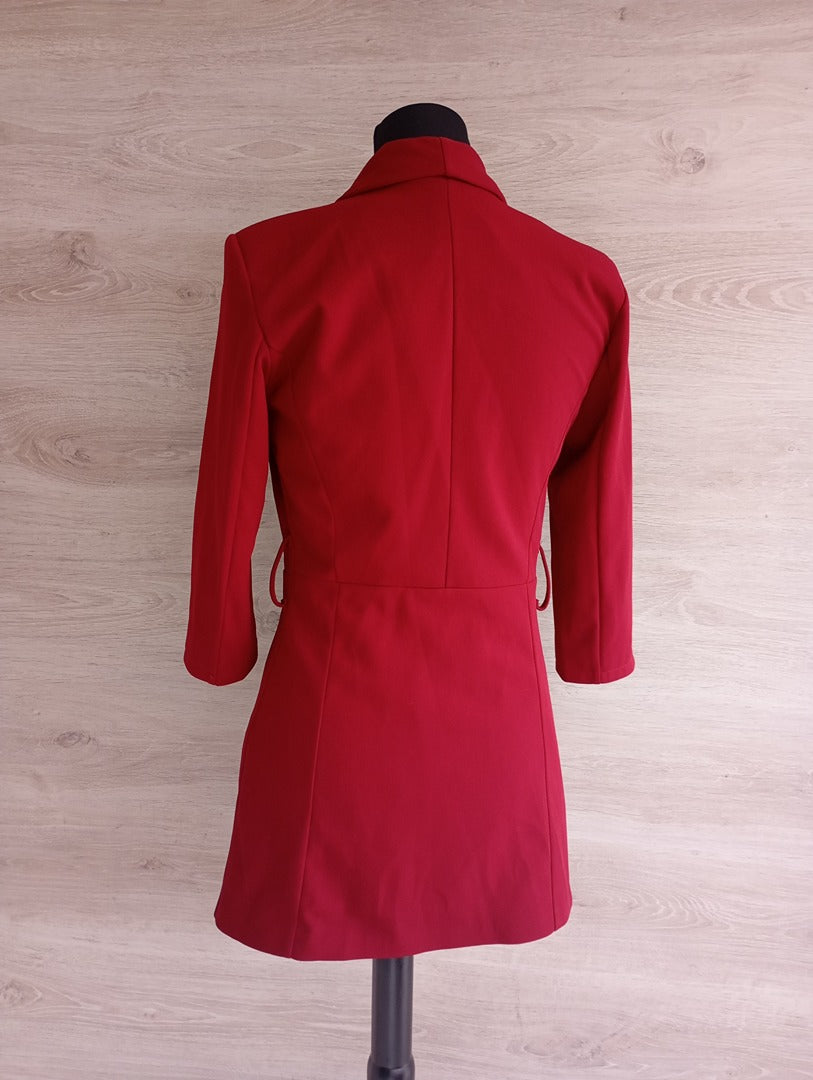 Blazer manches longues Boohoo - 34 - Rouge/bordeau - neuf