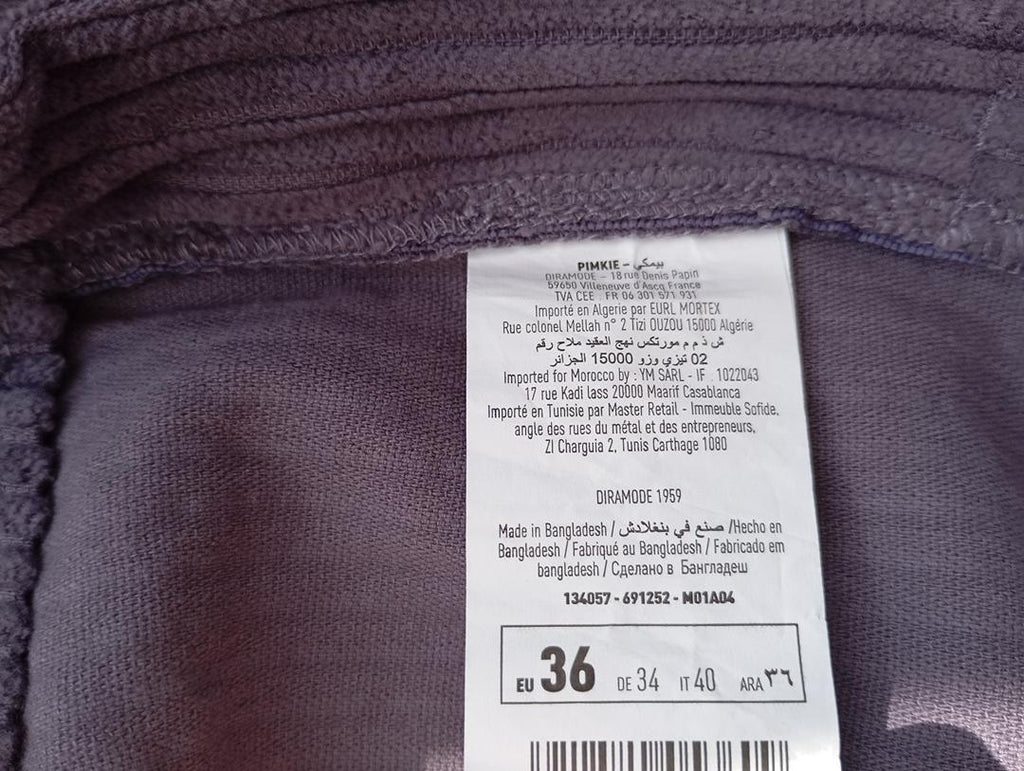 Mini-jupe en velours côtelé violet — Pimkie — Taille 36 — Très bon état