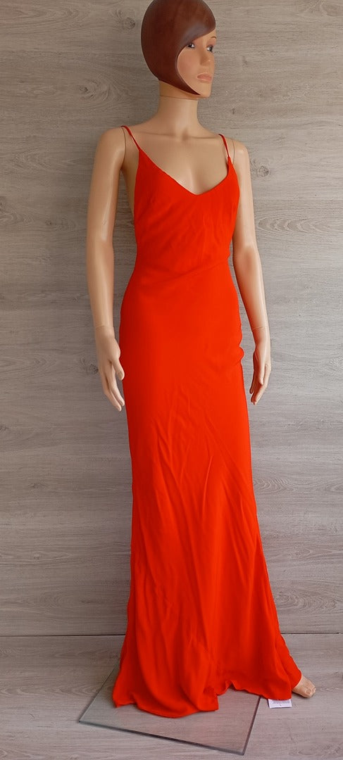 Magnifique robe longue dos nu Asos taille 32 - Rouge - neuve - 100% viscose