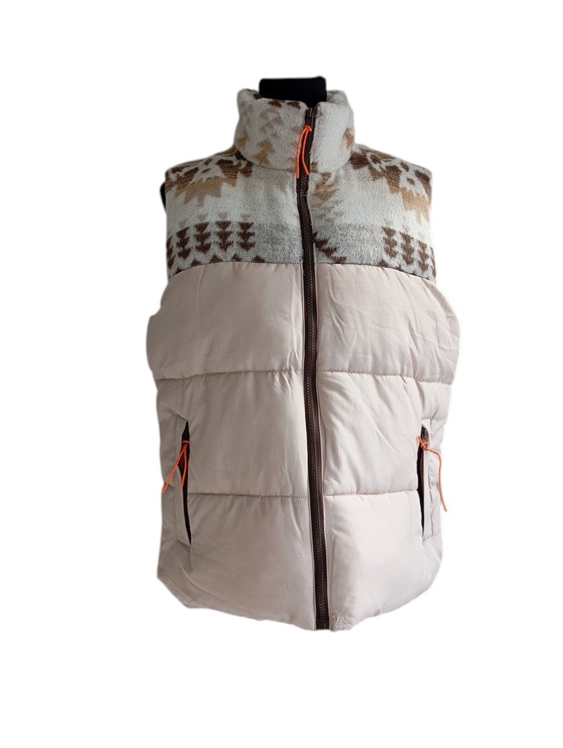 Doudoune sans manches matelassée crème — H&M Outdoor — Taille L