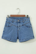 Short en jean à ourlet retroussé — Ivy
