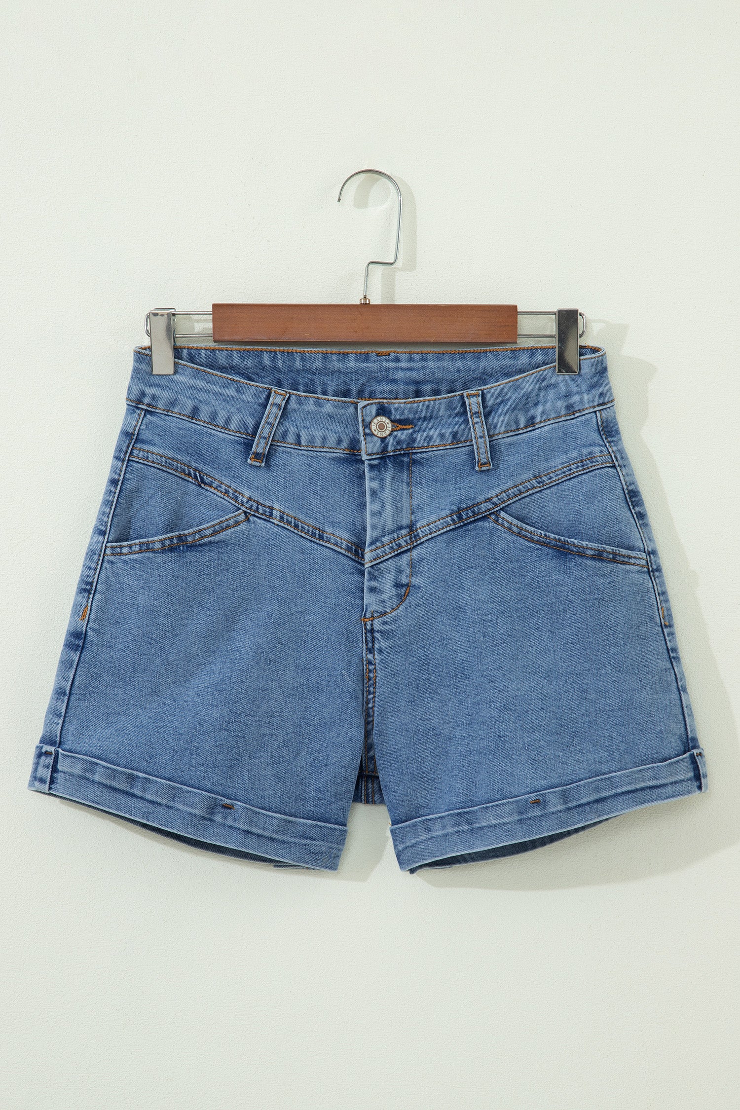Short en jean à ourlet retroussé — Ivy