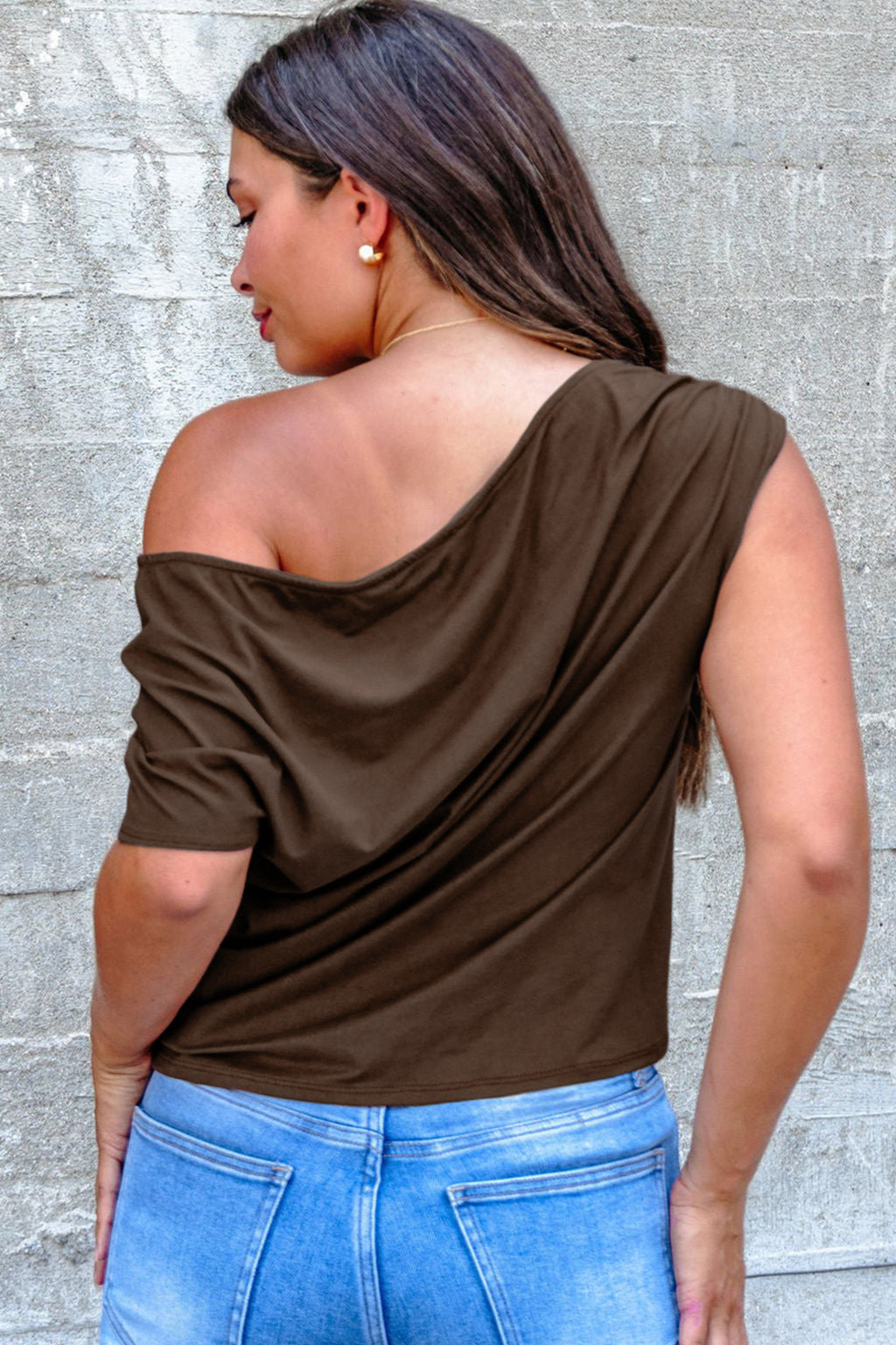 Top Grande Taille Col Asymétrique — 5 Coloris