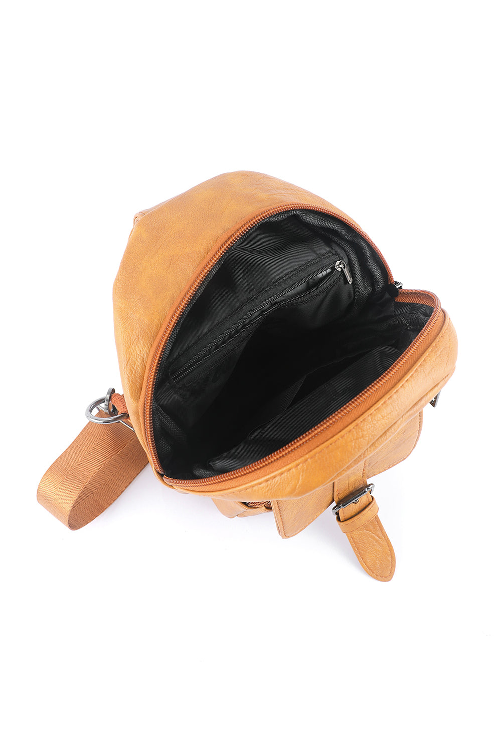 Sac bandoulière kaki vintage - Poches multiples - Simili-cuir