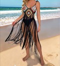 Robe de plage crochet à franges – Tunique bohème sexy – Taille unique