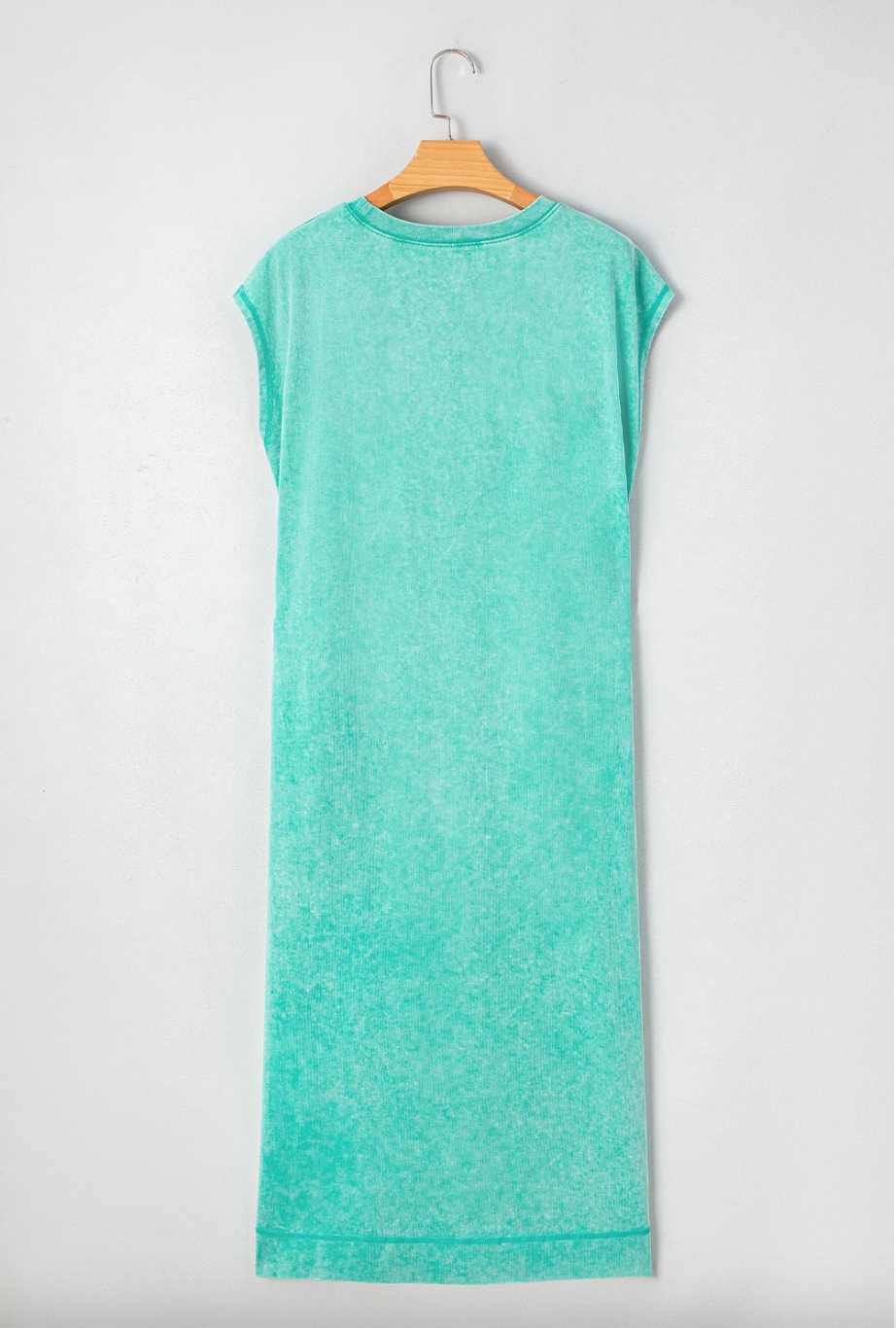 Robe Midi T-shirt Mineral Wash — Poches & Fente | 3 Coloris