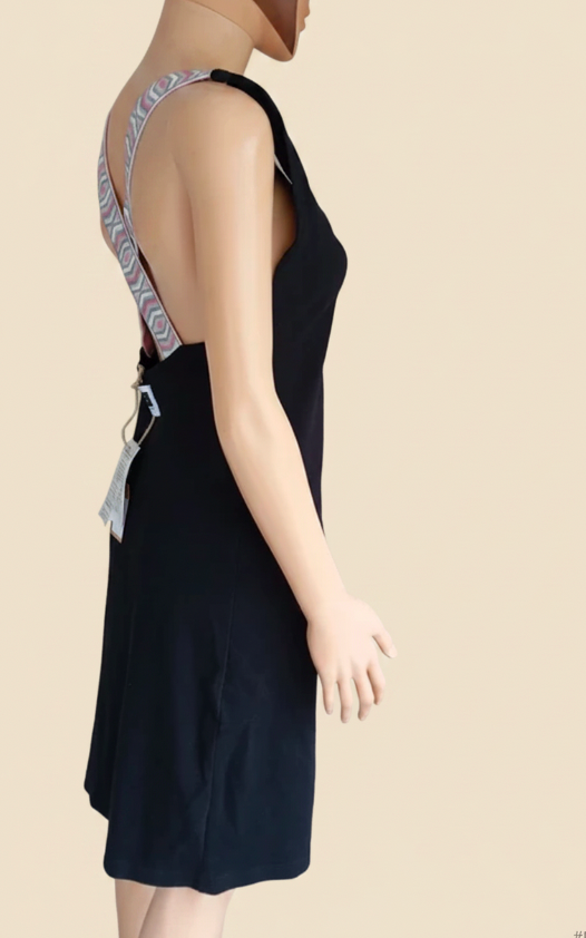 Robe Dos Nu Retro Junkee – Bretelles Croisées Ethniques | Taille Unique | Seconde Main