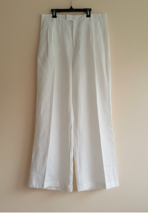 Pantalon Blanc 100% Lin – Electric & Rose