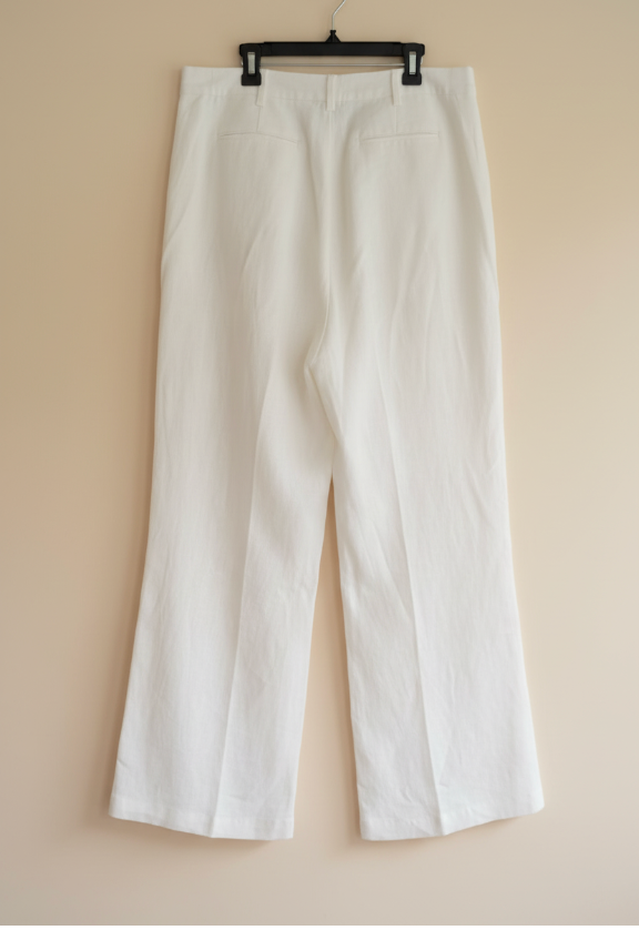 Pantalon Blanc 100% Lin – Electric & Rose