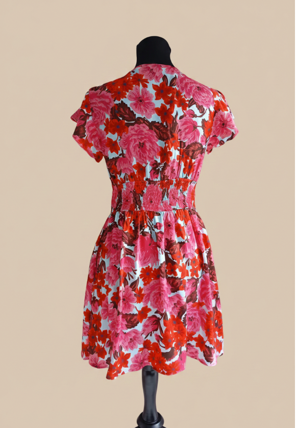 Robe Fleurie Fuchsia Zara Basic – Taille S | Seconde Main