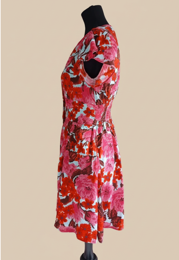 Robe Fleurie Fuchsia Zara Basic – Taille S | Seconde Main