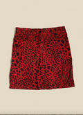 Mini-jupe Léopard Rouge et Noir Lauren Vidal – Taille S | Seconde Main