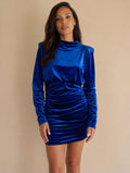 Robe Mia&Lova Bleu Roi Suédine – Taille S