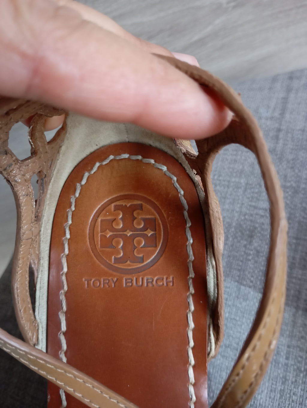 Sandales - spartiate en cuir couleur café Tory Burch taille 44