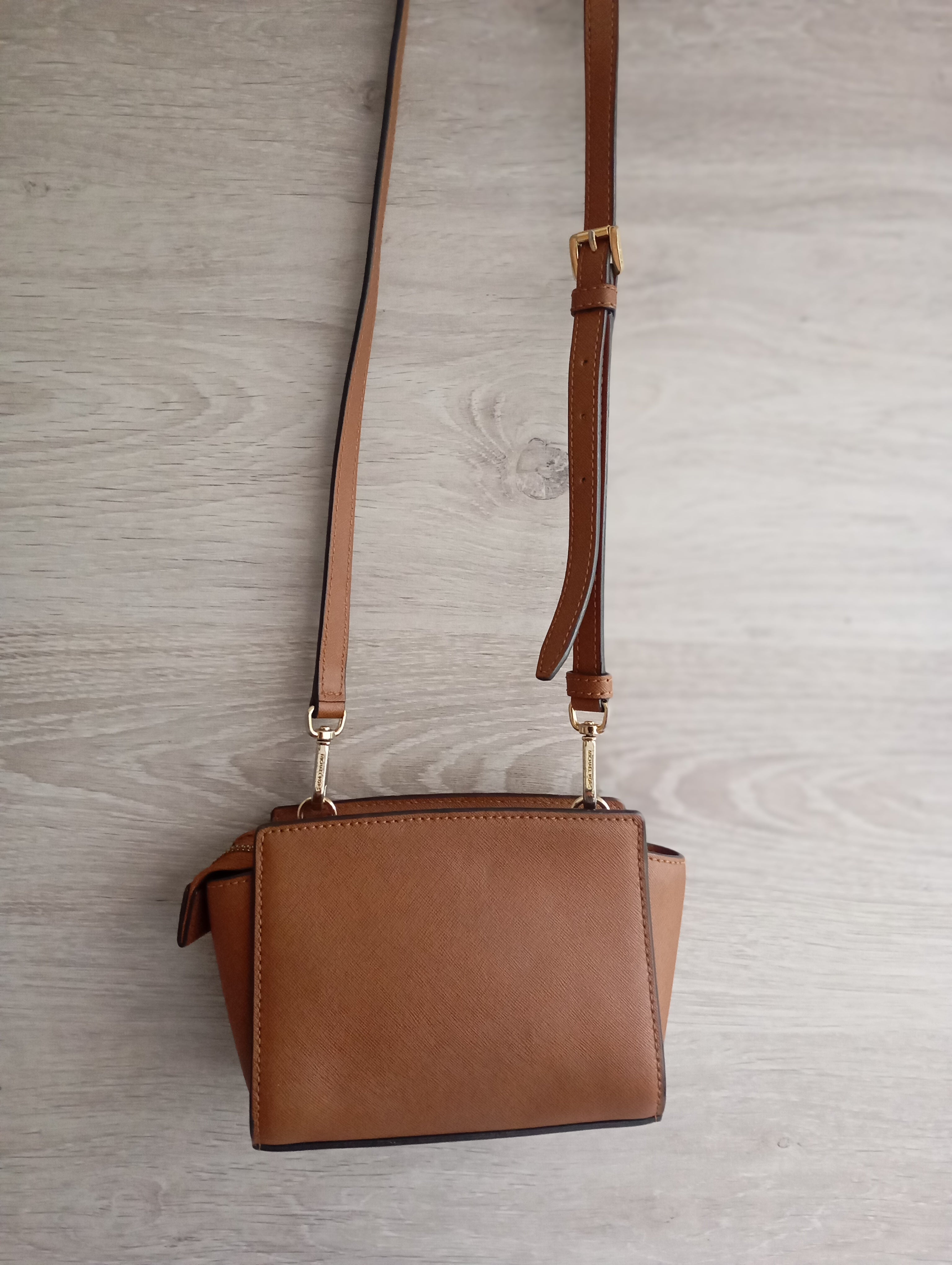 Sac à bandoulière Michael Kors — Cuir Saffiano Marron
