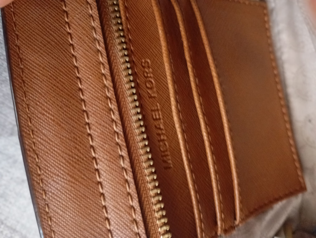 Sac à bandoulière Michael Kors — Cuir Saffiano Marron