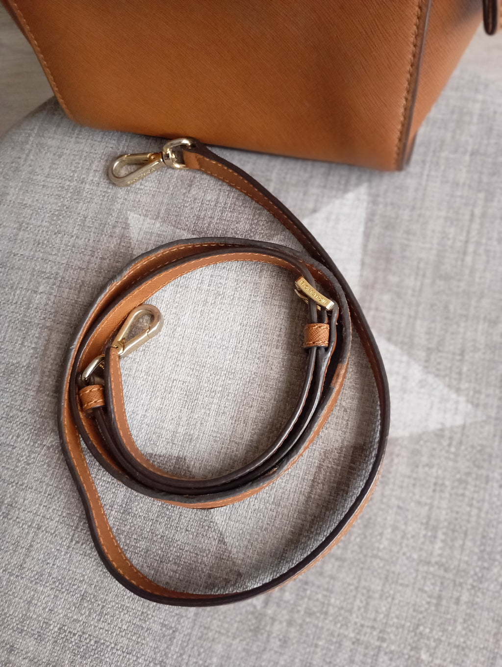 Sac à bandoulière Michael Kors — Cuir Saffiano Marron